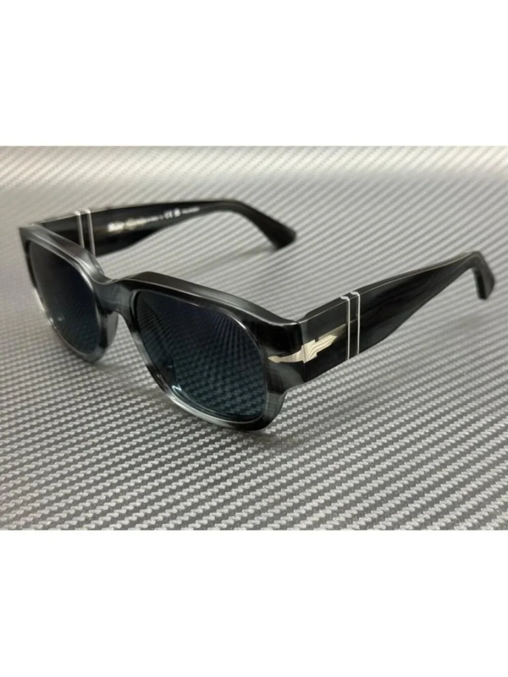 New Persol Men Striped Grey Sunglasses 52-20-145